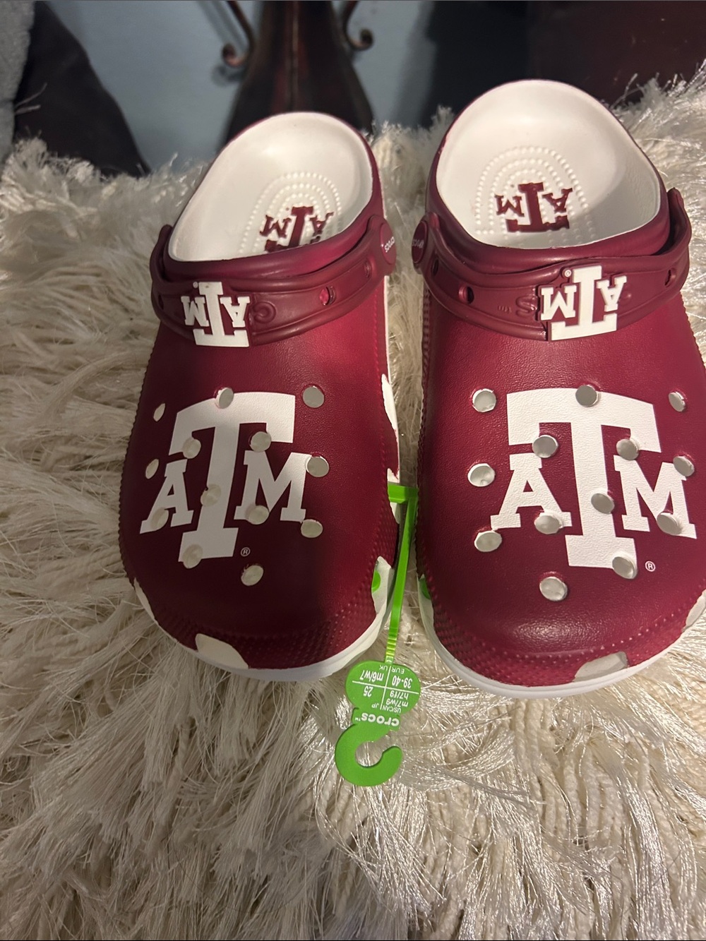 CROCS Kids' Maroon and White Texas A&M Logo Clogs